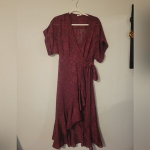 Lovestitch Deep Red Asymmetrical Dress